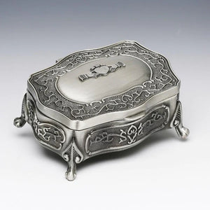 Pewter Jewellery Box with  Claddagh design