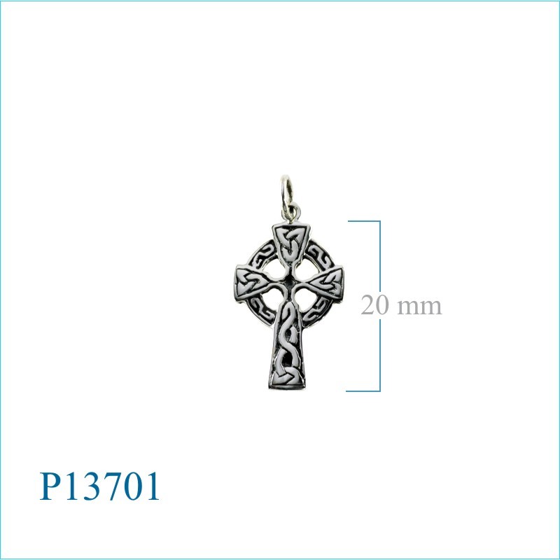 Celtic Cross pendant Sterling Silver small.