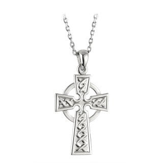 Celtic Cross Sterling Silver Small Pendant