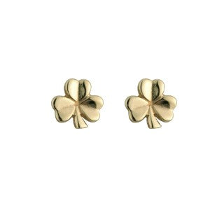 Shamrock 9ct Gold Small Stud Earrings