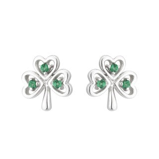Green crystal 2025 stud earrings