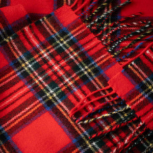 100% Merino Wool Luxury Scarf in Royal Stewart Tartan