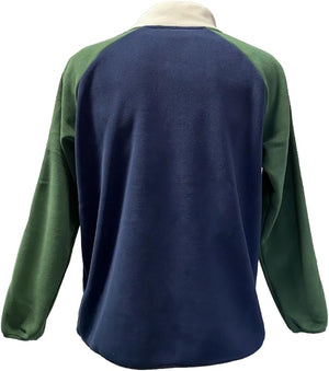 Men's Shamrock 1/4 Zip Fleece in Cream, Navy and Green