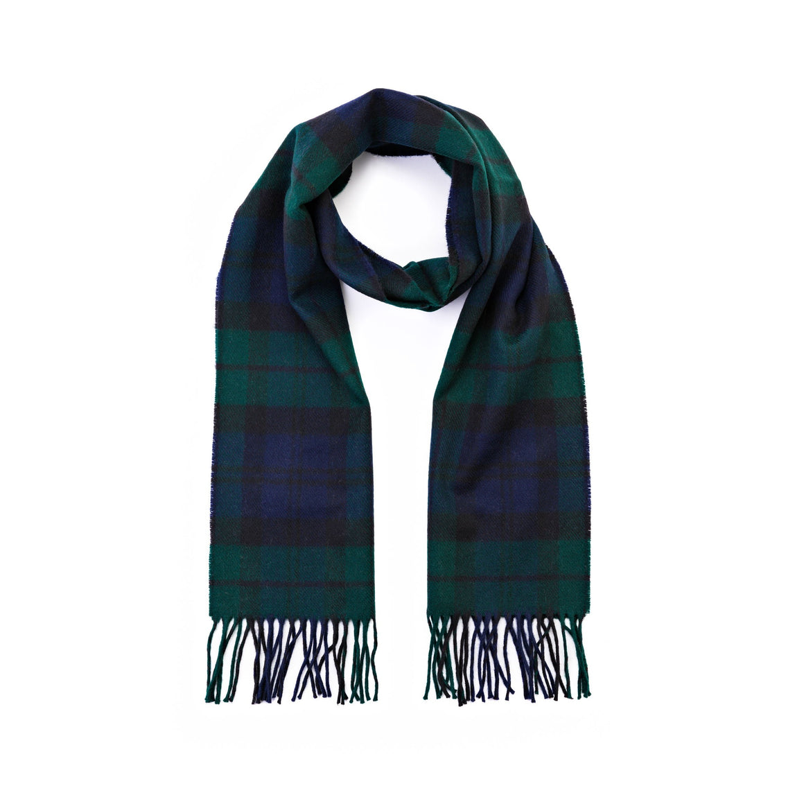 100% Merino Wool Luxury Wool Scarf in Blackwatch Tartan