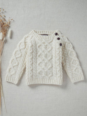 Aran Jumper Babywith Shamrock Design