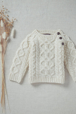 Aran Baby Sweater Handknitted