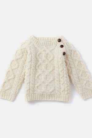 Aran Baby Sweater Handknitted