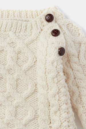 Aran Baby Sweater Handknitted