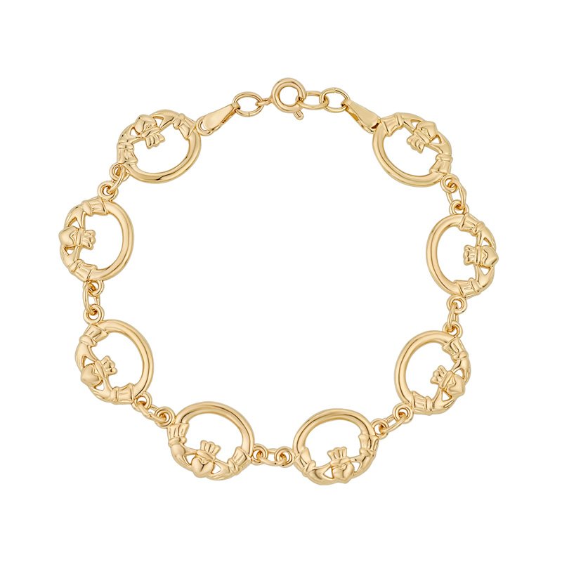 18K Gold Plated Claddagh Bracelet
