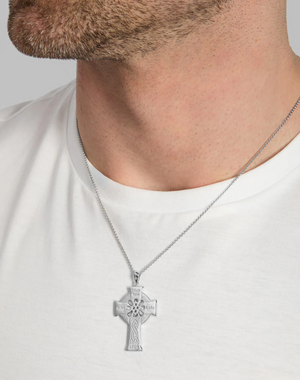 Men's Large Four Apostles Celtic Cross Pendant