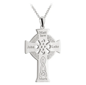 Men's Large Four Apostles Celtic Cross Pendant