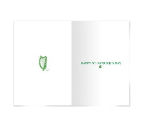 Harp St Patrick's Day Card.
