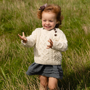 Aran Baby Sweater Handknitted
