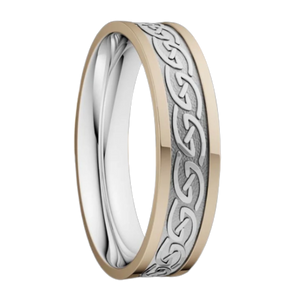 5mm Celtic Waves White with Yellow Rails