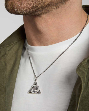 Men's Silver Large Celtic Knot Pendant S46372