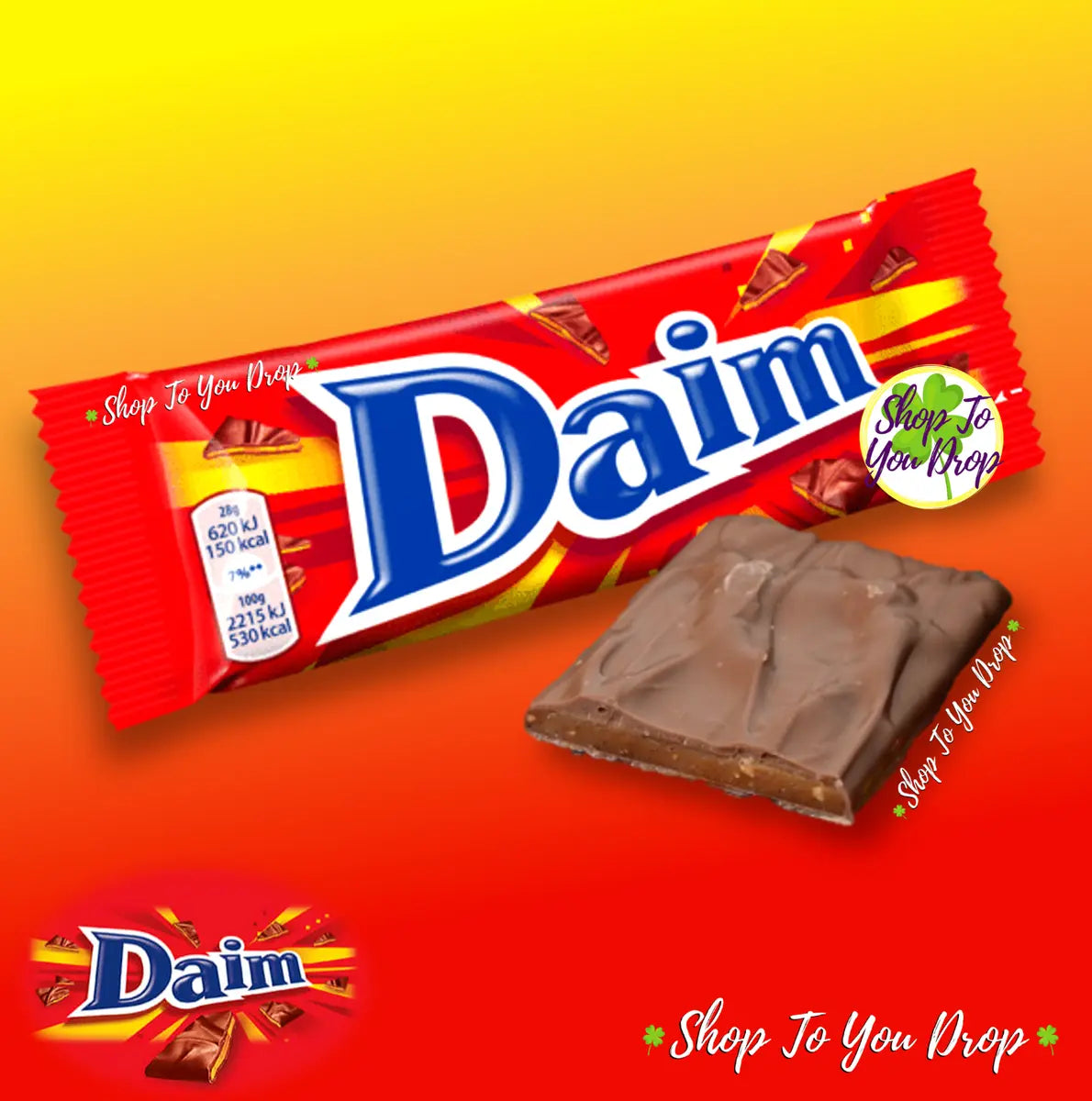 Cadbury Daim Chocolate Bar. 28 Gram. The Irish Shop
