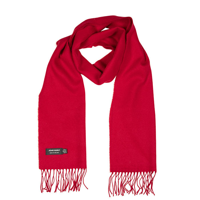 Scarf Fine Luxury Merino Wool Red The Irish Shop