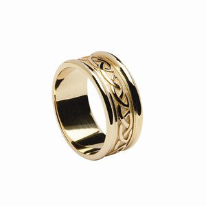 Celtic Knot Gents Wedding Band 14ct Gold