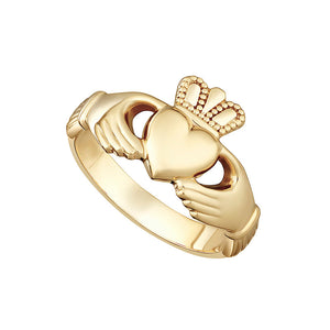 18ct Gold Claddagh Ring Solid .