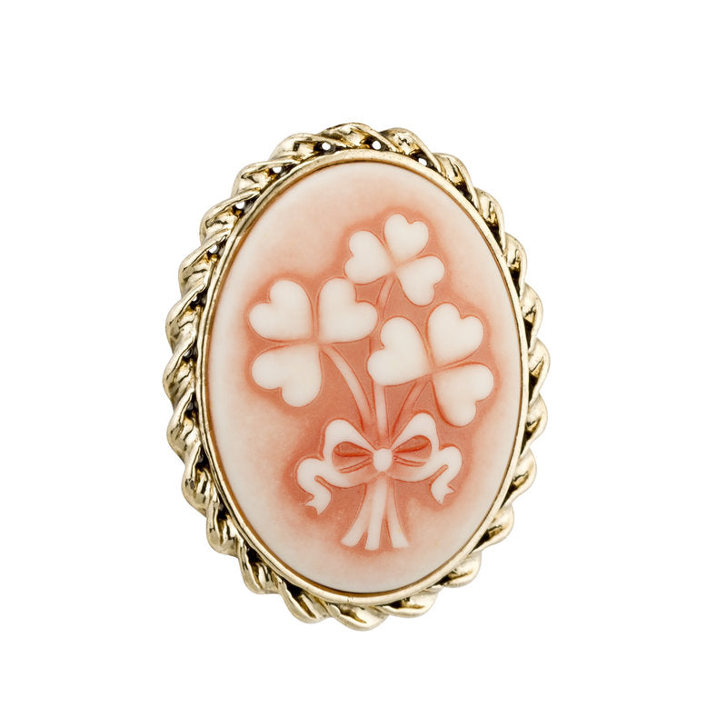 Cameo Brooch 18ct Gold Plate .