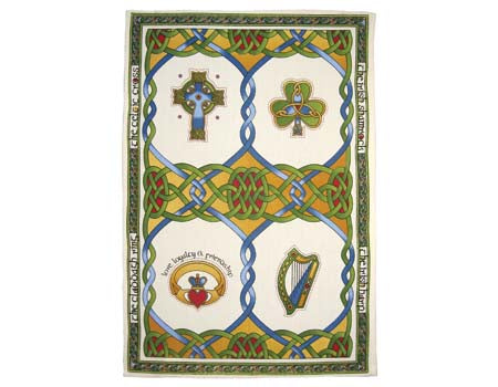 Emblems of Ireland Tea Towel