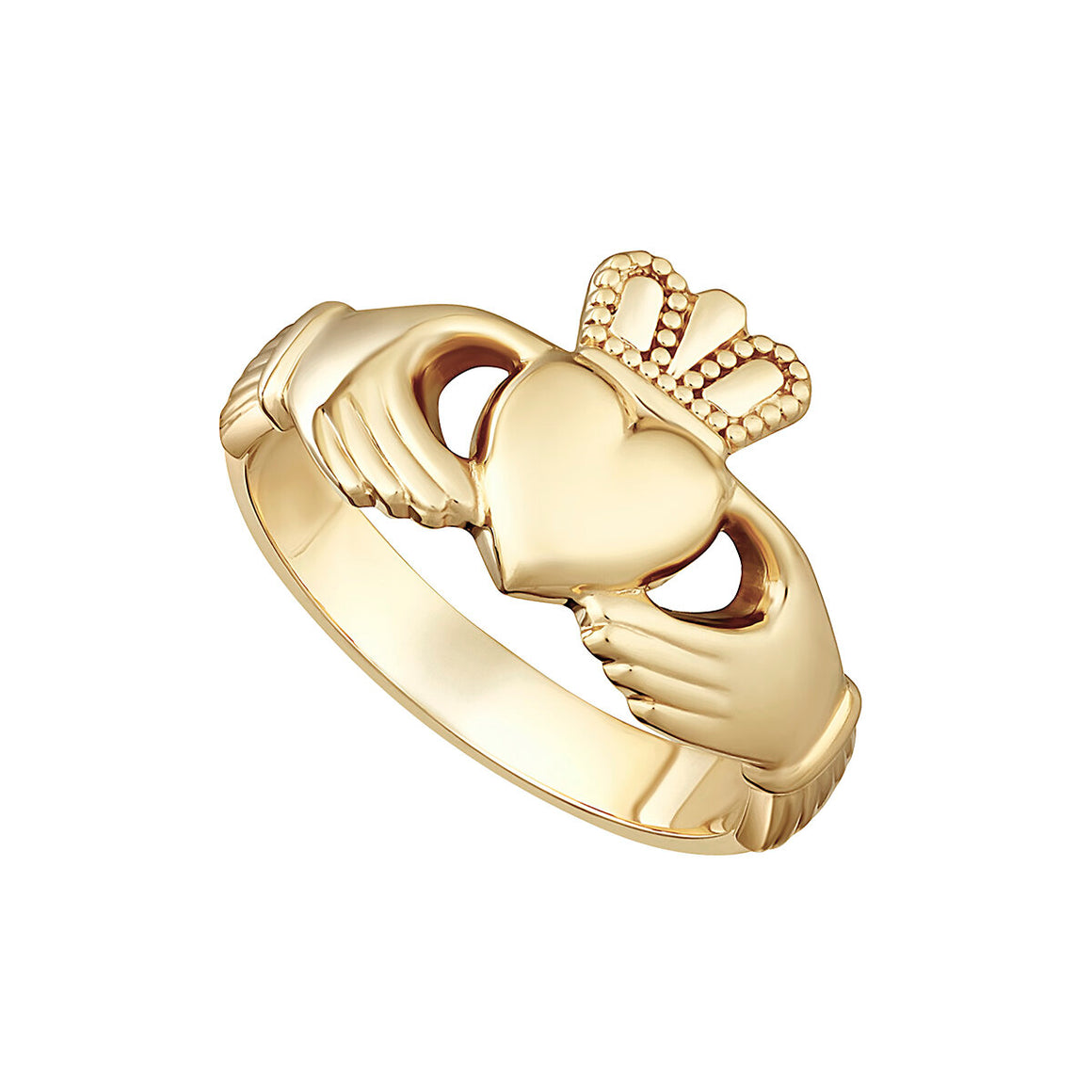 Claddagh Ring 9ct Yellow Gold Ladies Heavy