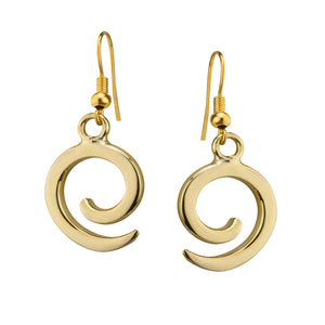 Gold Spiral Earrings by Grange Celtic Jewellery.