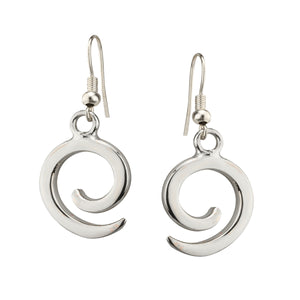 Silver Spiral Earrings By Grange Celtic Jewellery.