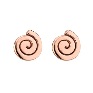 Copper Spiral Stud Earrings by Grange Celtic jewellery.