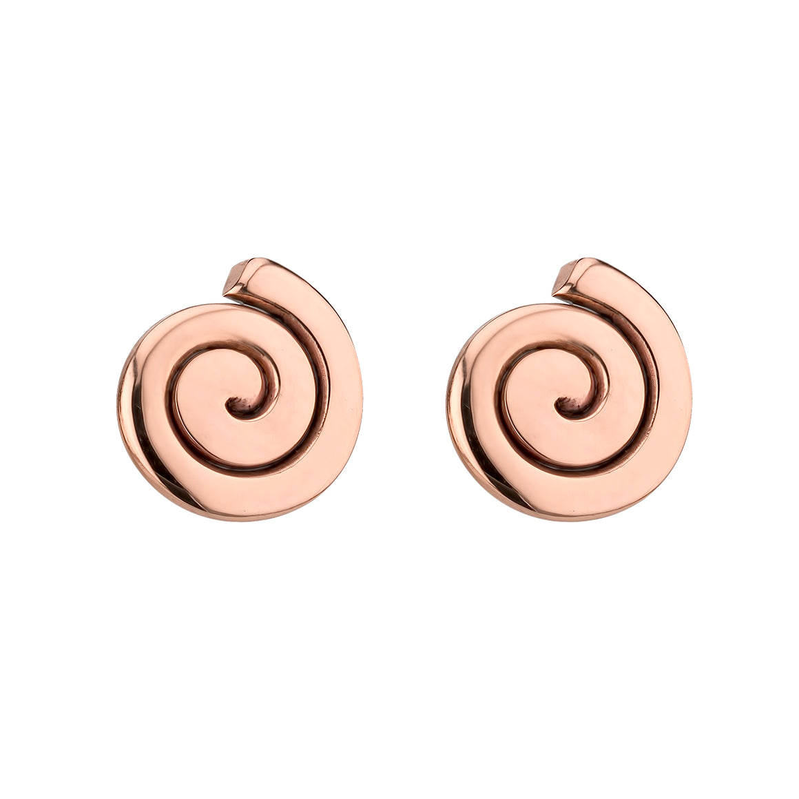 Copper Spiral Stud Earrings by Grange Celtic jewellery.