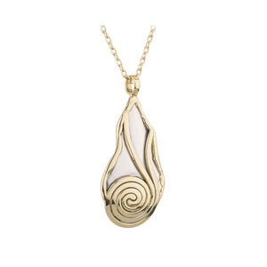 Two Tone Silver Spiral Pendant by Grange Celtic Jewelley.