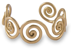 Celtic Spiral Gold Tone Bangle by Grange Jewellery.