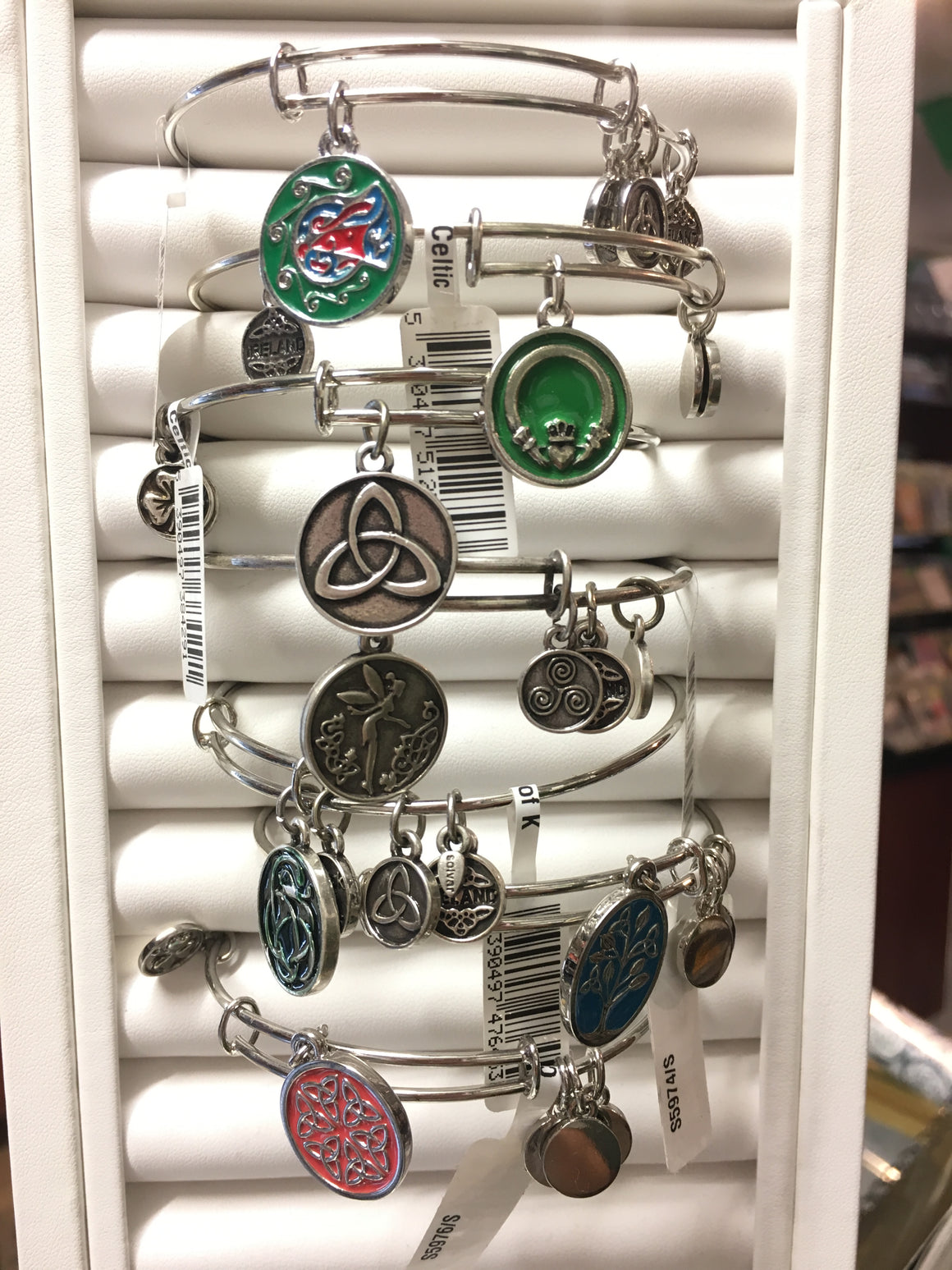 Assorted Charm Bangles - Silver designs