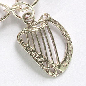 Irish Symbols Charm Bracelet Sterling Silver