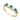 Claddagh Eternity Ring 14ct Gold with 2 Diamonds and 3 Emeralds S2916