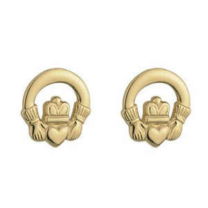 Claddagh Stud Earrings 18ct Gold Plated S3215