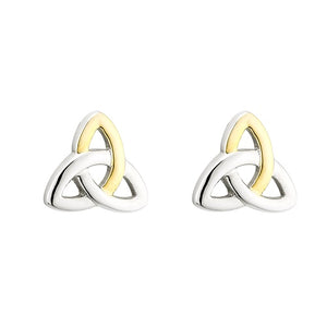 Trinity Knot two toned plated Earrings