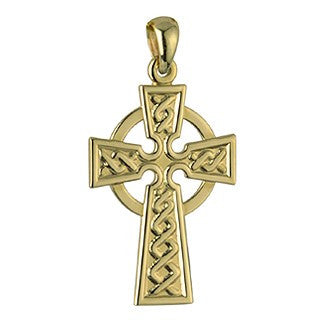 Celtic Cross Pendant 18ct Gold Plated with Chain S4895