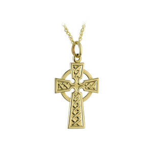 Celtic Cross 9ct Gold Pendant.