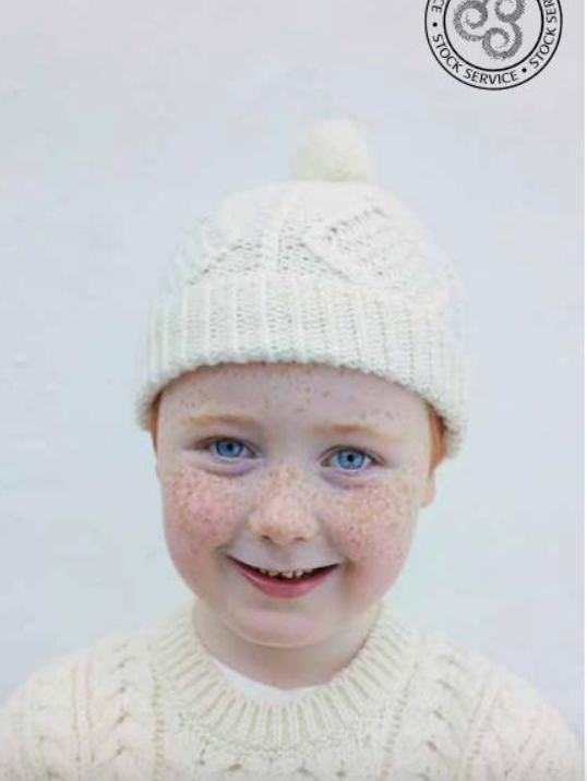 Child's Aran Merino Wool Ski Hat Beanie