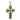 Celtic Cross Pendant Green Enamel 18K Gold Plated