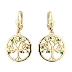 Tree of Life Earrings Gold Plated S33907G