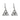 Rhodium Trinity Knot Drop Earrings