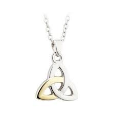 Trinity Knot two toned plated  Pendant.