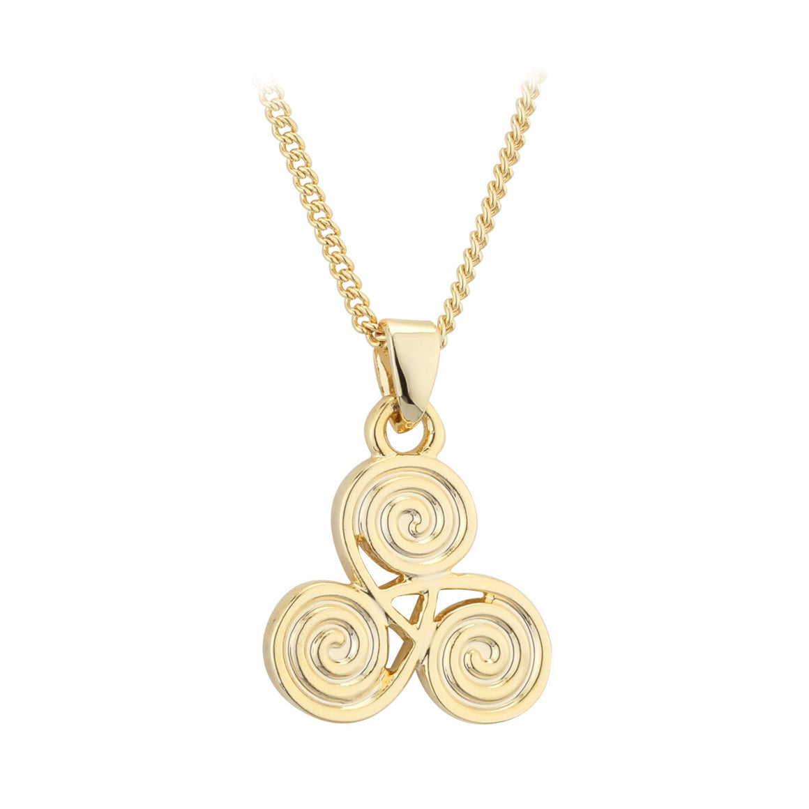 18ct Gold plated Spiral Pendant. S45432