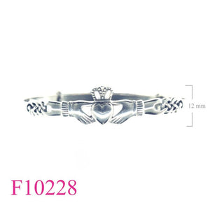 Claddagh Sterling Silver  small Baby Bangle.
