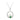 Claddagh Pendant Sterling Silver Crystal Emerald on a Chain S46360