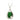 Green Glass Stone with Claddagh Pendant