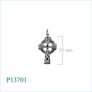 Celtic Cross pendant Sterling Silver small.