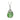Green Tear Drop Trinity Knot Pendant